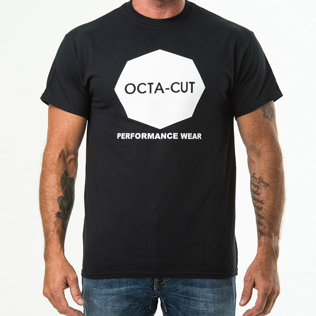 OCTA-CUT LOGO SHORT SLEEVE TEE - BLACK