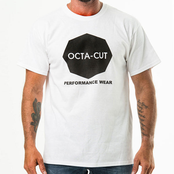 Octa Merch OCTA-CUT LOGO SHORT SLEEVE TEE - WHITE – OCTACUT.COM